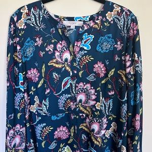 Loft Floral Long-Sleeve Dress